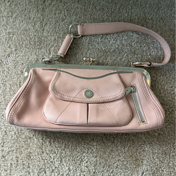 Authentic Celine Light Pink Bag. 12” By 6”. One Spot Of Slight Wear That Can Probably Be Repaired With Some Leather Care. Light Pink Bag, How To Stretch Shoes, Celine Bags, Mini Bags, Leather Care, Pink Bag, Mini Bag, Light Pink, Bag Lady