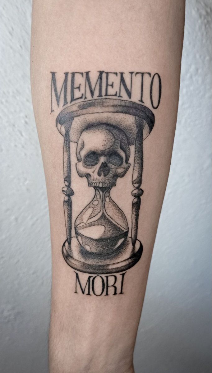 Memento Mori Tattoo | Memento mori tattoo, Picture tattoos, Hourglass ...