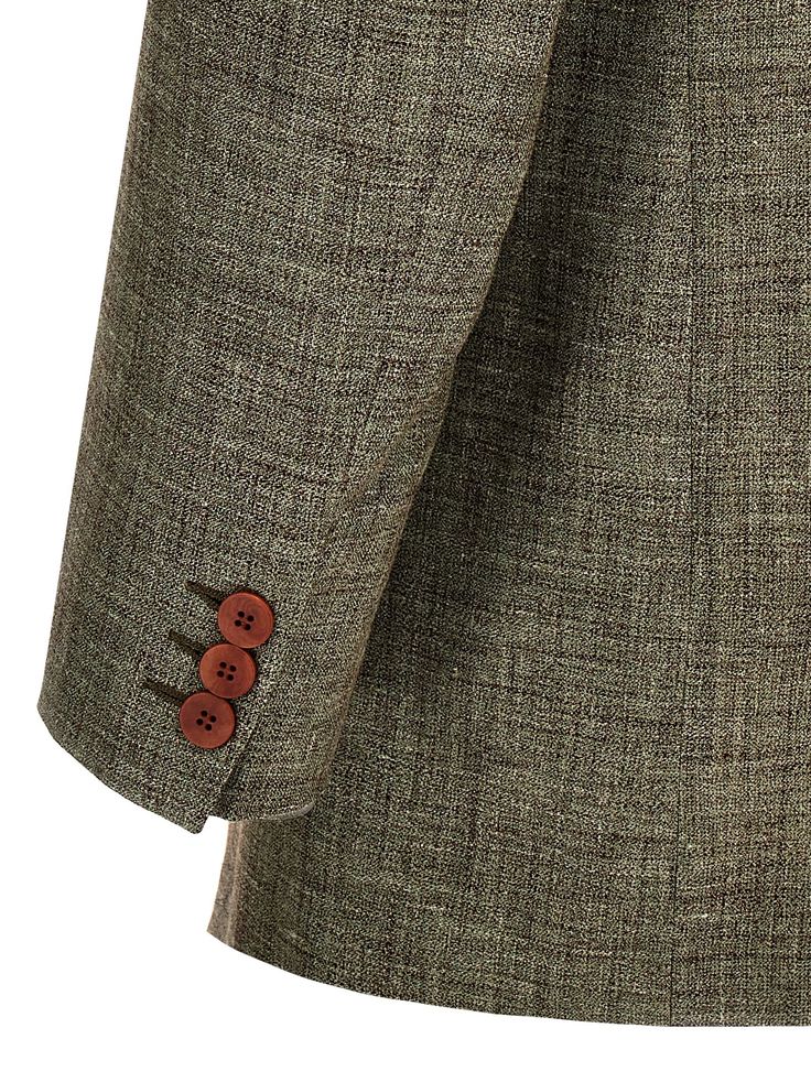 'Liquid' double-breasted blazer in viscose blend with button closure, pockets and long sleeves. Composition: 37% vi, 32% se, 31% li Grey Suit Men, Lipstick Bag, Chain Strap Bag, Green Blazer, Floral Shoes, Grey Blazer, Scarf Men, Mens Scarves, Breasted Blazer