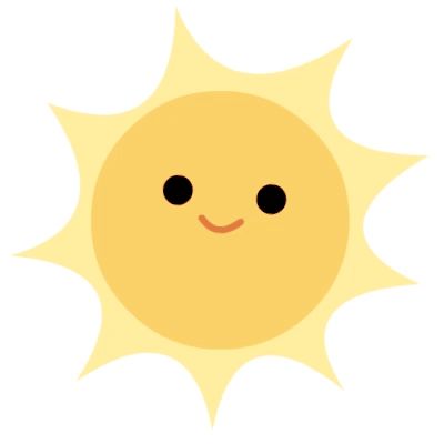 the sun with two eyes and one smile