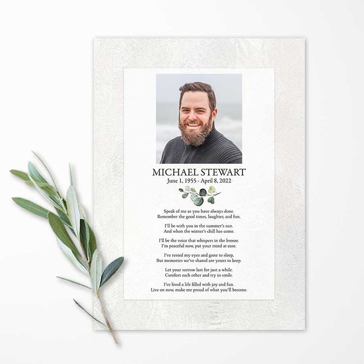 Celebration of Life Keepsakes | Memorial cards for funeral, Memorial ...