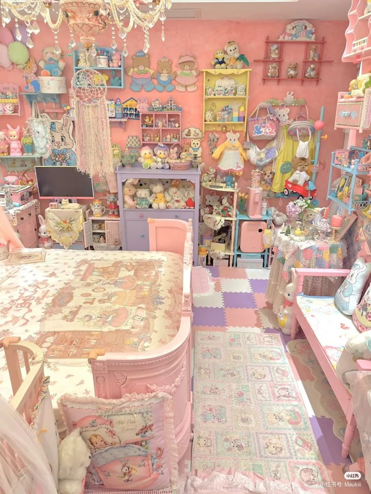 a room filled with lots of toys and furniture