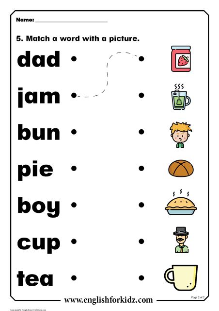 Word to picture matching | Reading comprehension worksheets, Cvc words ...