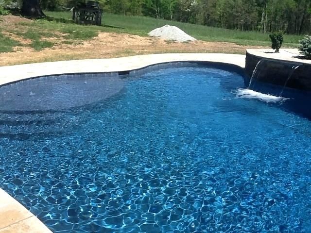 Midnight Blue Plaster Traditional Pool Portal Swimming