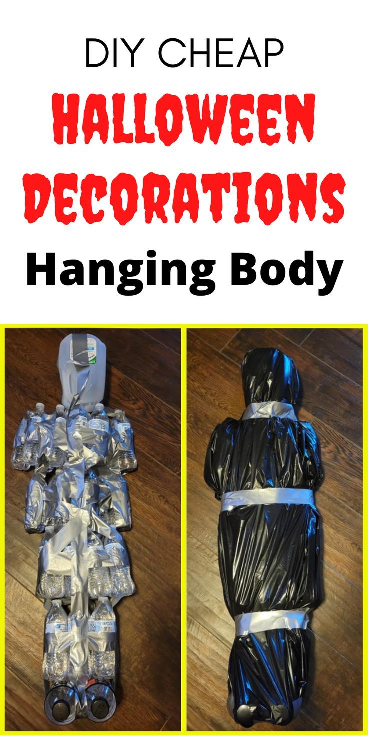 DIY cheap Halloween decorations Fake Dead Body Halloween Diy, Diy Cheap Halloween Decorations, Cheap Halloween Party, Pelottava Halloween, Cheap Halloween Diy, Cheap Diy Halloween Decorations, Dekorasi Halloween, Cheap Halloween Decorations, Uhyggelig Halloween