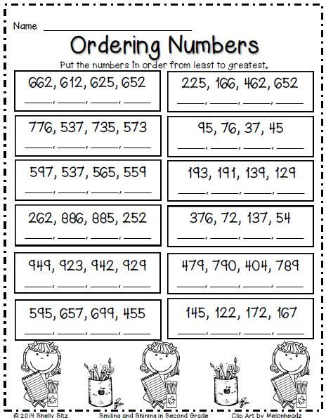 the ordering numbers worksheet for students to learn how to read and ...