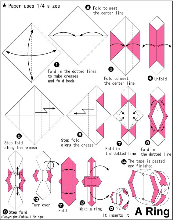 how to make an origami bow with pictures and instructions on how to fold it