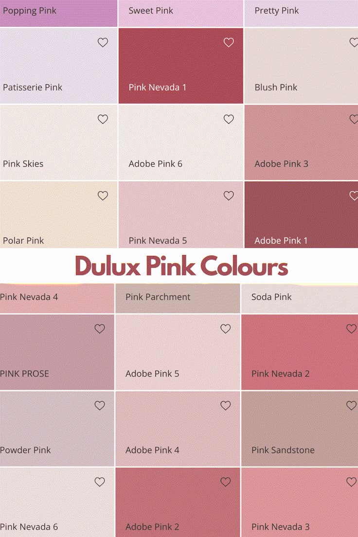 Dulux Paint Colour Chart Pink: Dulux Pink Colours - Sleek-chic ...