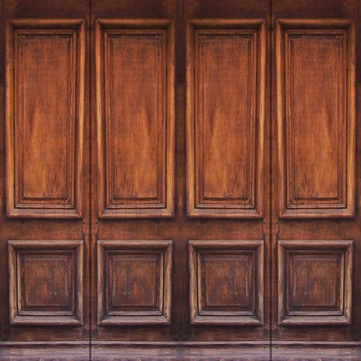 an image of a wooden door with tile flooring