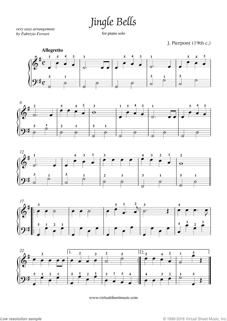 51 best Jingle Bells Sheet Music images on Pinterest | Christmas carol ...