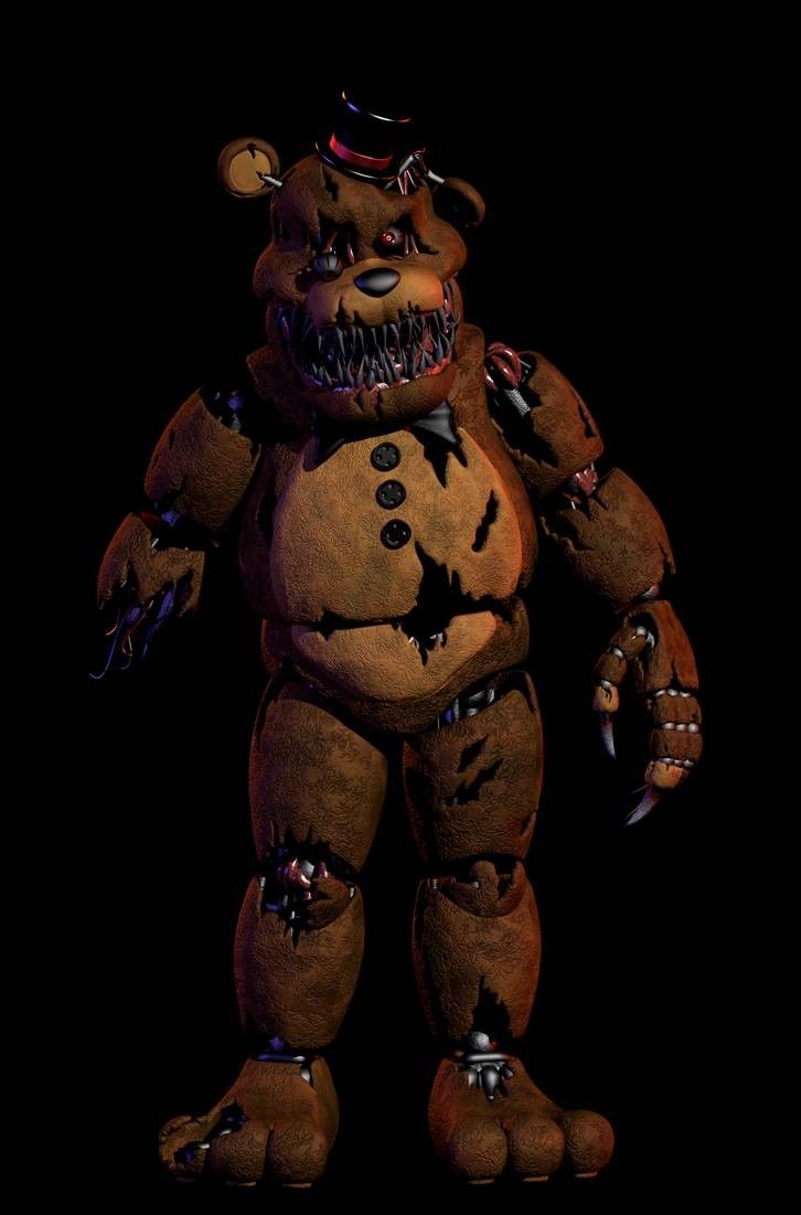 a creepy looking teddy bear with an evil look on it's face