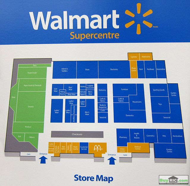 the store map for walmart supercente