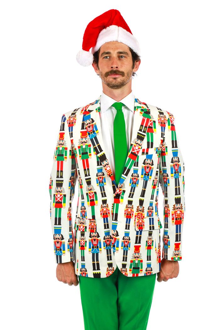 THIS HOLIDAY SUIT IS AVAILABLE FOR PRE-ORDER. IT WILL BE DELIVERED BY NOVEMBER 2016. Ugly Christmas sweater suits get more perks. The bartender pours for a spli Holiday Suits, Christmas Suit, Classy Christmas, Christmas Dress, Dress Ideas, Ugly Sweater, Christmas Sweater, Ugly Christmas, Men's Blazer