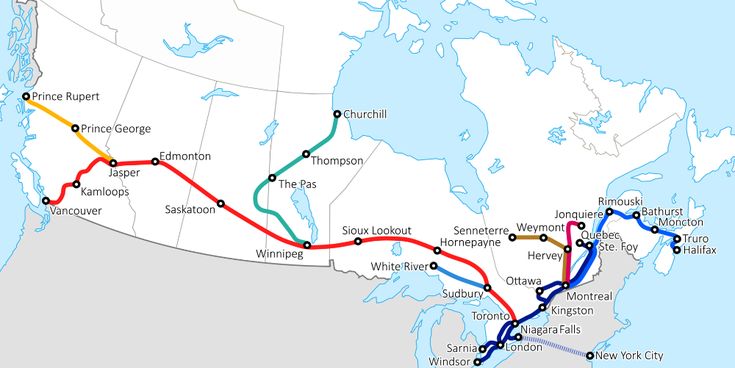 a map with many different lines on it and the names of major cities in each region