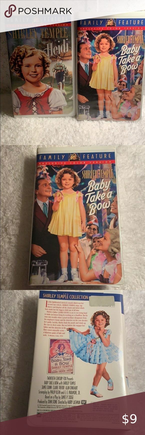 New Shirley Temple VHS🍭 Shirley Temple Black, Vhs Movie, 1 April, Child Actresses, Shirley Temple, February 10, Movie Collection, Box Office, Baby Bows