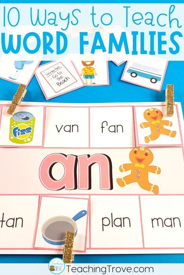 Word family activities for kindergarten and first grade are perfect for ...