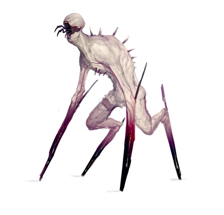 an alien creature with sharp legs and claws