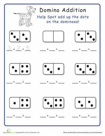 Domino Addition: Add the Dots | Worksheet | Education.com ...