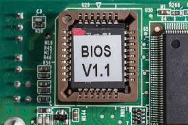 an electronic device with the word bios written on it's front end ...