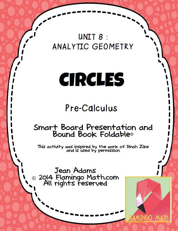 an activity booklet for the unit 8 math game circles