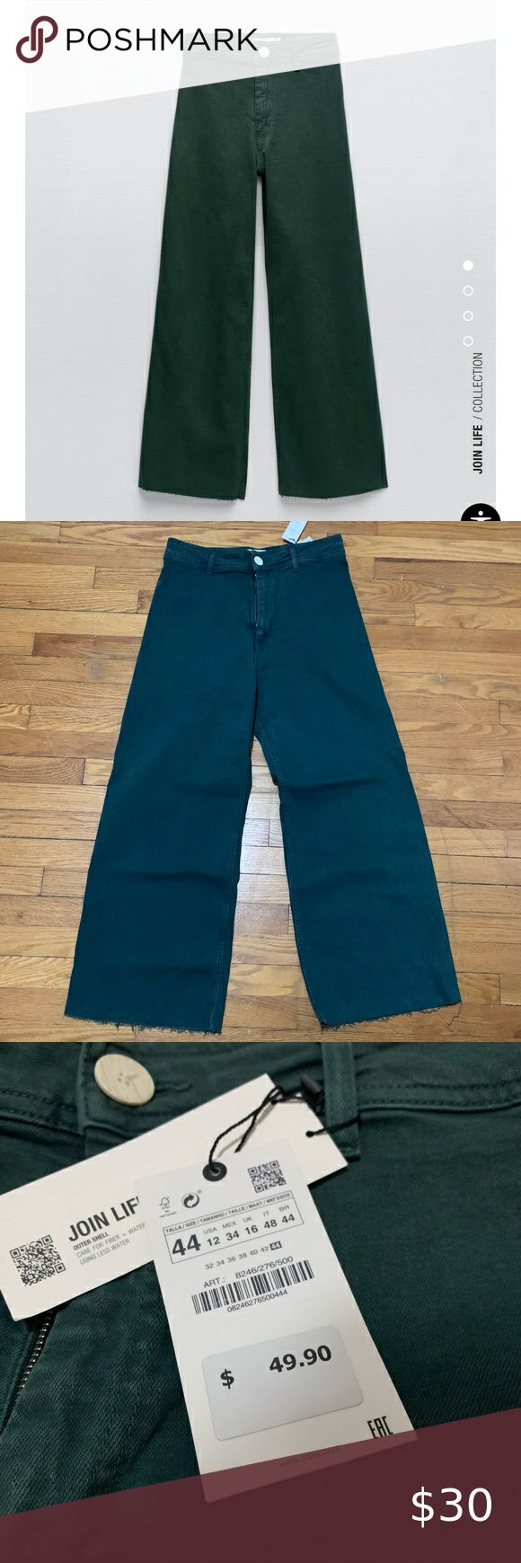 Zara The Marine Straight Jeans - Green NWT Zara Marine Jeans Outfit, Marine Jeans Outfit, Straight Jeans Outfit Fall, Zara Marine Straight Jeans Outfit, Marine Straight Jeans Outfit, Zara Marine Jeans, Zara Marine Straight Jeans, Zara The Marine Straight, Marine Straight Jeans