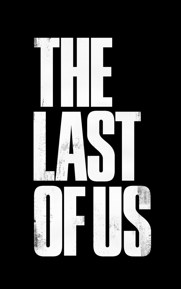 the last of us logo on a black background with white text that reads,'the last