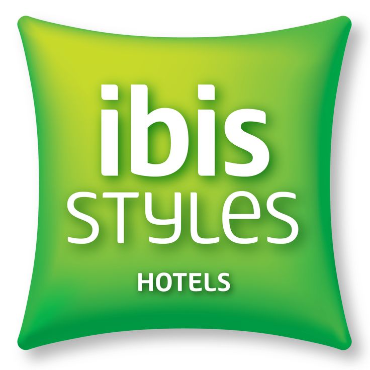 the ibis budget hotels logo on a blue pillow