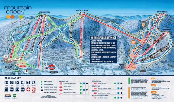 a map of the mountain creek ski area