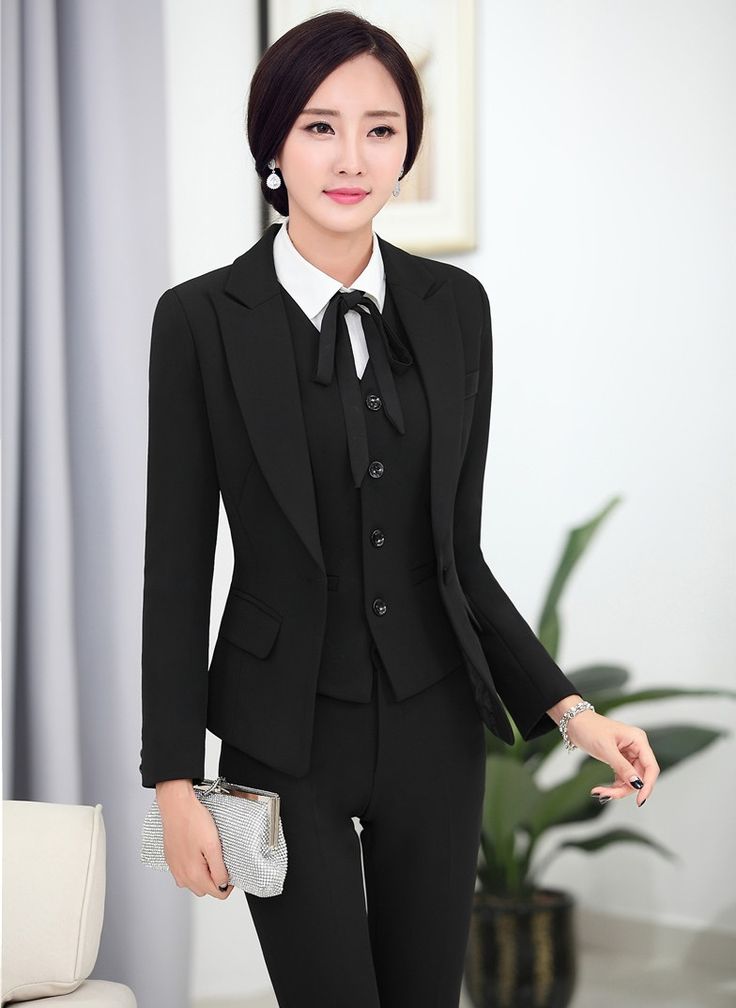 2016 Professional Formal Pantsuits Ladies Business Women Suits 3 pieces With Jackets + Pants + Vest Female Trousers Sets OL-in Pant Suits from Women's Clothing & Accessories on Aliexpress.com | Alibaba Group Buissnes Woman Outfit, Business Formal Outfit, Buissnes Outfits Woman, Formal Suits For Women, Fall Fashion Skirts, Look Office, Ethereal Dress, Woman Outfit, Outfits Woman