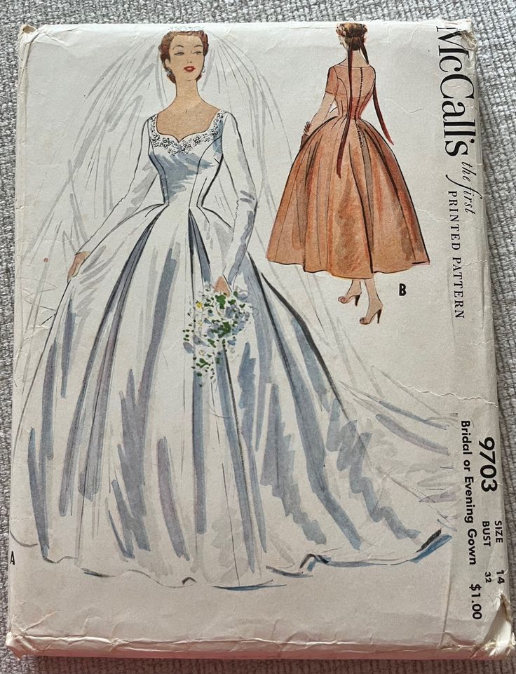 Retro Wedding Dress With Sweetheart Neckline, Sew A Wedding Dress, 1960s Dresses Formal, Vintage Wedding Dress Sewing Patterns, Vogue Wedding Dress Patterns, 1950 Wedding Dress, 1950's Wedding Dress, Formal Dress Pattern, Vintage Wedding Dress Pattern