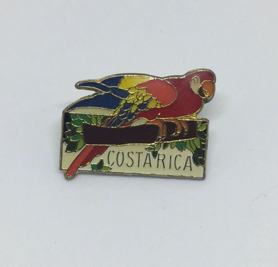 Costa Rica Enameled Souvenir Pin Pins And Patches, Pin Collection, Costa Rica, Enamel Pins, Chips, Pins