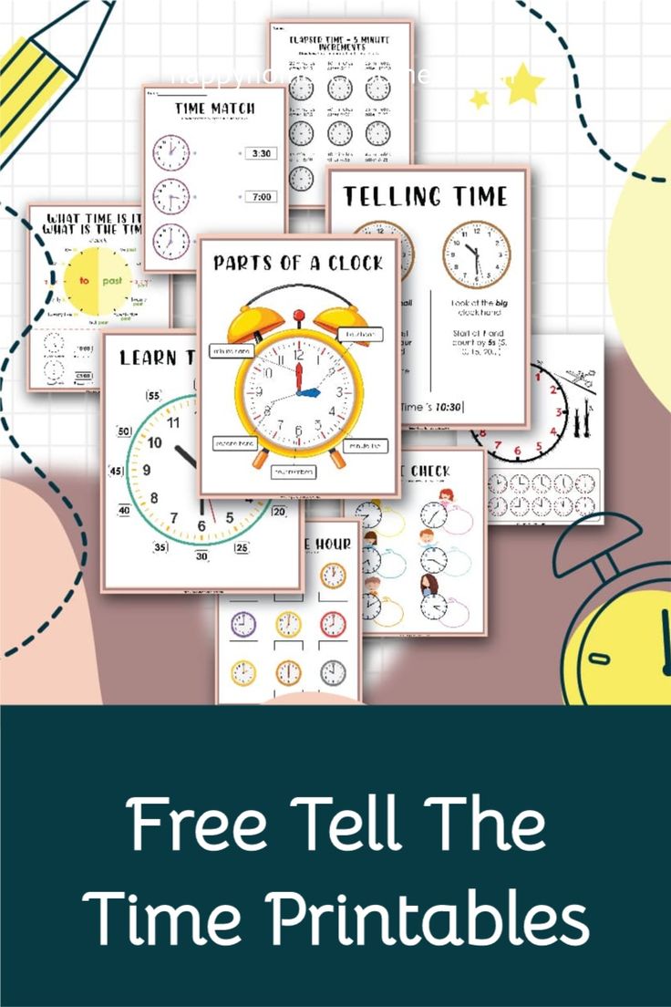 Free Printable Blank Clock Worksheets, Activities & Lesson Plan - Happy