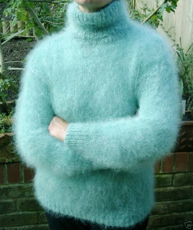 Men's Fluffy Mohair sweater Pull Angora, Fluffy Sweater, Fuzzy Sweater, Mohair Sweater, Men Sweater, High Neck Dress, Sweaters For Women, Turtle Neck, Wool