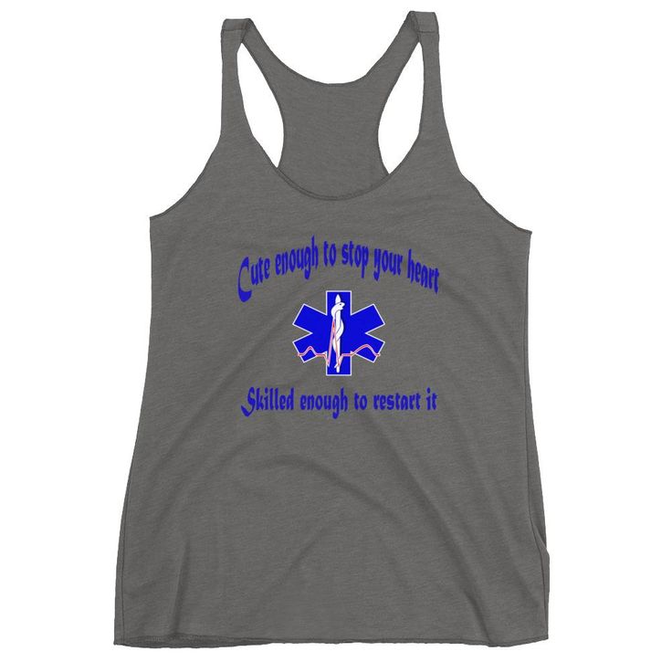 Ems Shirts, Firefighter Shirts, Raw Edge, Firefighter, Racerback Tank, Athletic Tank Tops, Fabric Weights, Tank Tops, Women's Top