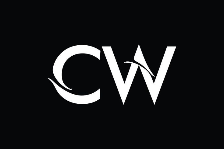 the letters c and w are white on black