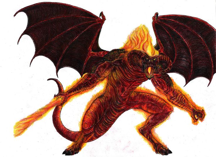 a drawing of a dragon with fire on its back