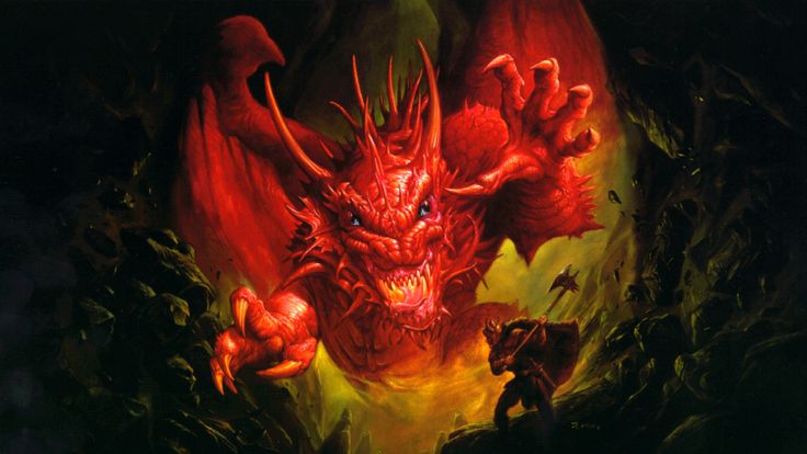 Red Dragon - D&D Jeff Easley, Dark Sun, Dragon Rpg, Lyric Art, Geek Art, D&d Dungeons And Dragons, Fantasy Paintings, Mystical Art, Fantasy Dragon