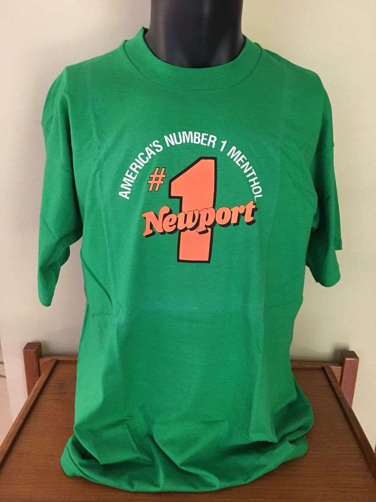 Vintage Newport Menthol Cigarette Advertising T-Shirt, Green Short Sleeve Tee, 1990s, New Old Stock, Deadstock Shirt, Newport Smoking Shirt by CapeCodModern on Etsy Green Shorts, Neon Orange, Cape Cod, Number 1, Newport, Short Sleeve Tee, Cape, Sweatshirts, Green