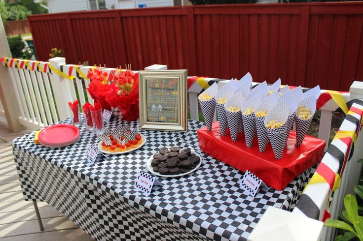 Racing Car Party Food, Cars Party Foods, Race Car Birthday Party, Cars ...