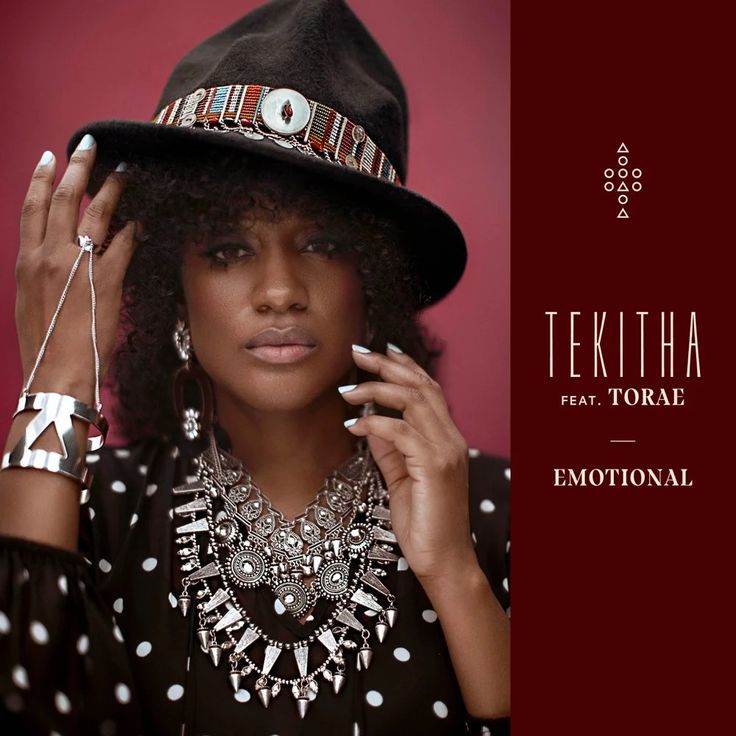 a woman wearing a hat and jewelry with the caption tekthia feat torae