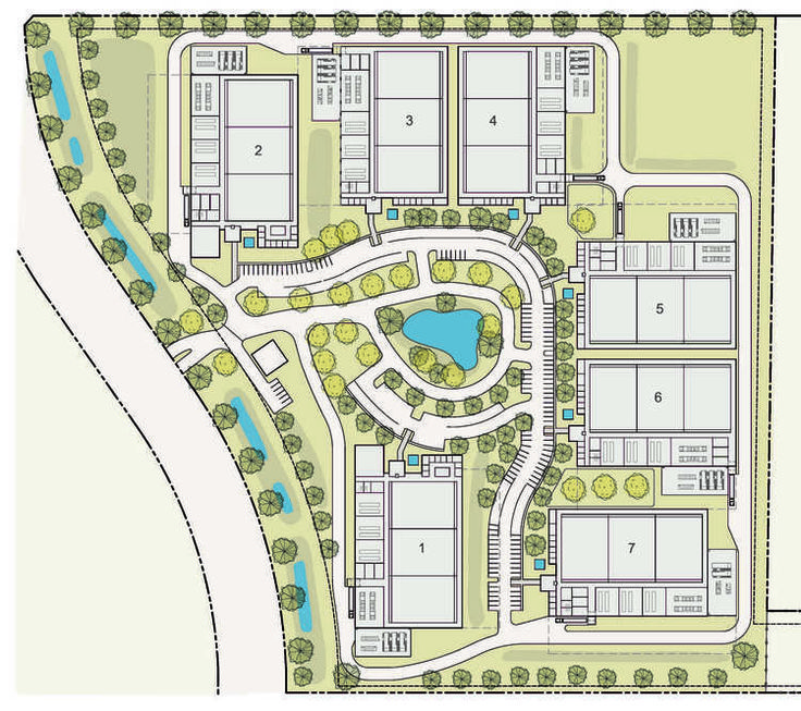 the site plan for an apartment complex