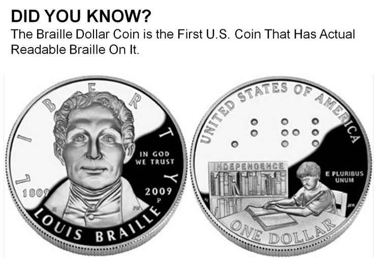 The Braille Dollar coin is the first U.S. coin that has actual readable braille on it. You can get it from the usmint.gov! Differently Abled, Inclusive Design, Dollar Coin, Special Needs Kids, Us Coins, In God We Trust, Dollar Bill, Special Needs, Get It