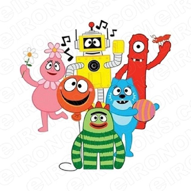 YO GABBA GABBA GROUP POSE 2 CHARACTER T-SHIRT IRON-ON TRANSFER DECAL # ...