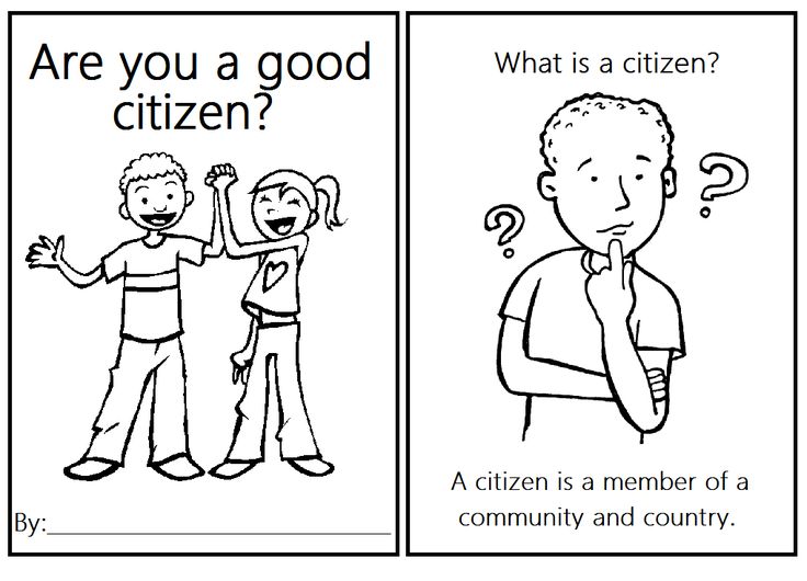 two cartoon pictures with one saying, are you a good citizen?