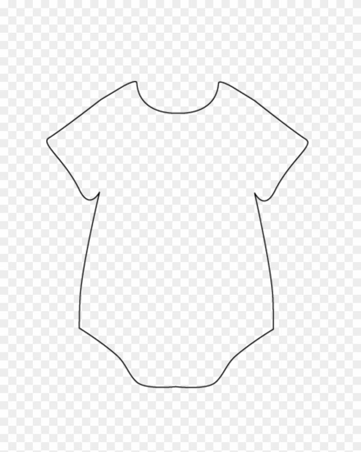 the outline of a baby's bodysuit on a transparent background, with no image