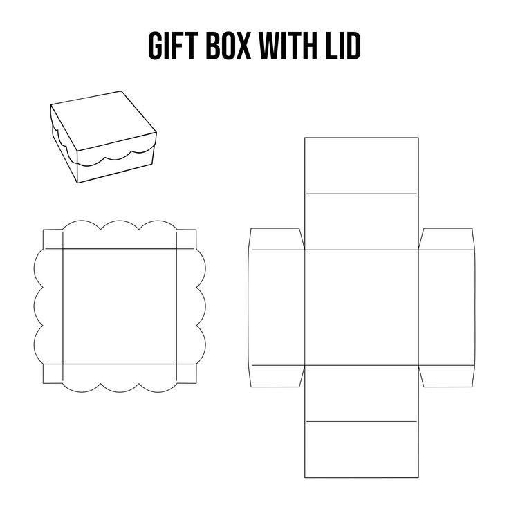 the box with lid is cut out and ready to be used as an ornament