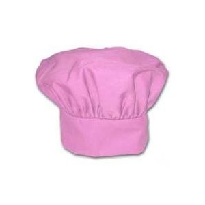 a pink chef hat on a white background