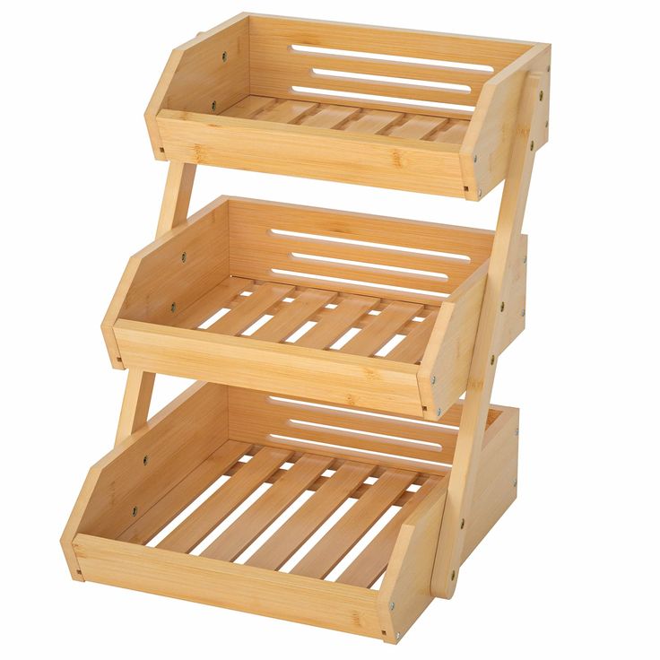 PRICES MAY VARY. PRODUCE ORGANIZER: 3 tier breathable structure allows air to flow from different angles. Great for organizing fruit and vegetables and keep them fresh and last longer. STRONG AND STURDY: The fruit basket is made of high-quality bamboo, 1.5cm thick board, which has good load-bearing capacity, firm without shaking. STORAGE DISPLAY: Each level of vegetable holder can hold more than a dozen fruits and vegetables. Organize your daily kitchen foods and keep them within arm's reach, he Bamboo Countertop, Snack Rack, Produce Baskets, Vegetable Rack, Tiered Fruit Basket, Produce Storage, Fruit And Vegetable Storage, Fruit Holder, Countertop Organizer