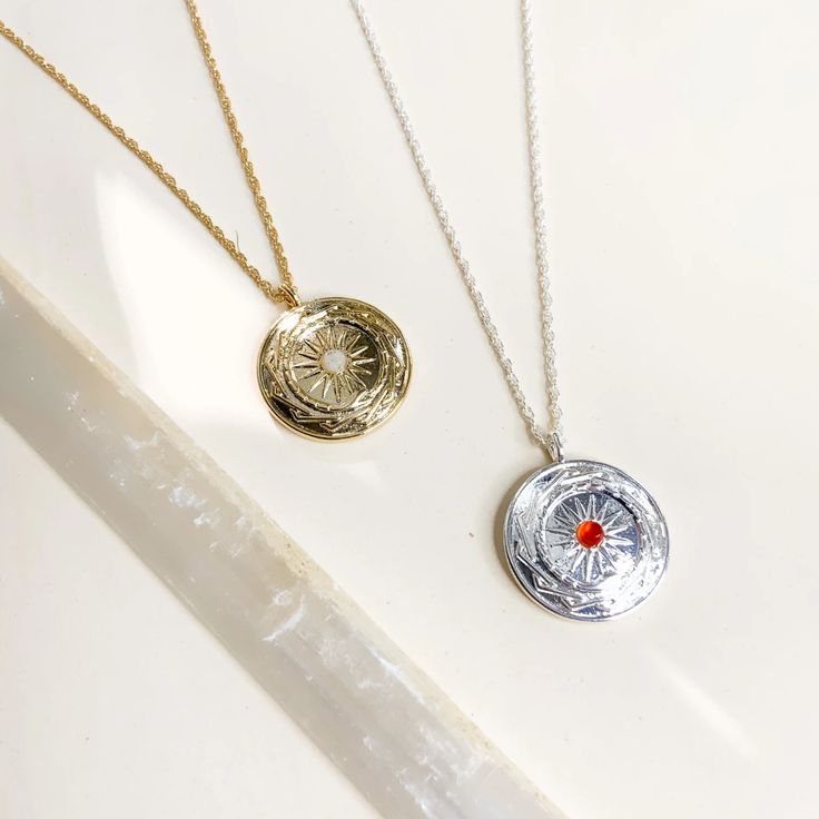 Resilience Amulet - Silver – Gather Brooklyn Adjustable Medallion Coin Necklace, Adjustable Round Medallion Necklace For Spiritual Use, Coin Pendant Medallion Necklace For Rituals, Medallion Necklaces With Coin Pendant For Rituals, Medallion Necklace With Coin Pendant For Rituals, Rituals Medallion Necklace With Coin Pendant, Adjustable Amulet Style Medallion Necklace, Sterling Silver Medallion Necklace With Locket, Healing Medallion Locket Necklace