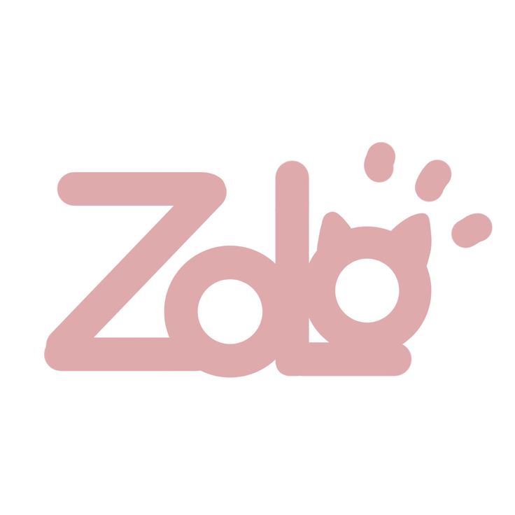 the word zdb is written in pink on a white background with an image of a cat